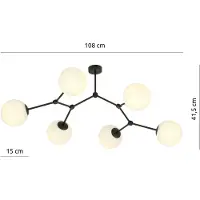 Emibig Taklampa Space LIGHTING, dimbar, Svart, Vardagsrum / matsal, Metall, Modern, Taklampa