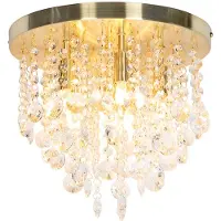 QAZQA Smart taklampa guld med glas inkl 6 Wifi G9 - Medusa