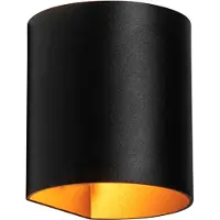 QAZQA Smart vägglampa svart med mässing inkl WiFi G9 - Sabbio