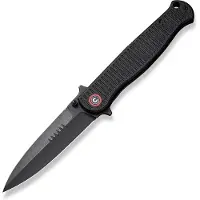 CIVIVI RS71 C23025-2 Blackwashed Nitro-V, Milled Black G10 pocket knife, Robert Saniscalchi design