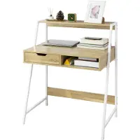SoBuy Skrivbord med hylla och låda, FWT63-N