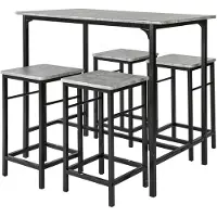 SoBuy Barbord och 4 pallar, 120 kg, OGT11-HG