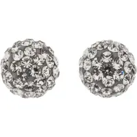 Silver Bar kulaörhängen pave blue diamond 6 mm 6322