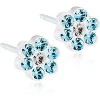 Blomdahl Örhängen Daisy, Aquamarine/Crysal - Stjärnurmakarna