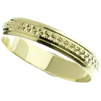 None Diamant-cut ring 14k guld 4mm KKTL/15.5