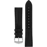 Hirsch Lucca svart klockarmband 049 02 0 50 24mm