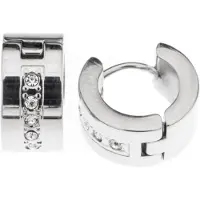 Silver Bar läkringar 7x14 mm stål med zirkon 8230