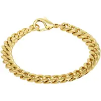 Ace of Spades IP-guldpläterad pansararmband Miami Cuban 8 mm SSB-8405-8GP/21cm