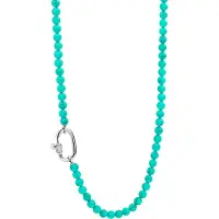 Ti sento silver turquoise signature lock halsband 3980TQ