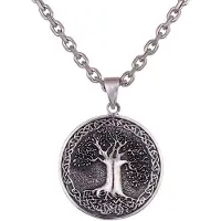 Northern Viking Jewelry Tree Of Life Celtic Knot silver berlock NVJ-H-RS073