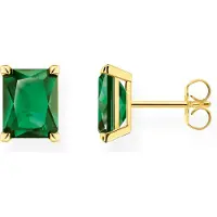 Thomas Sabo Rainbow Heritage green stone gold örhängen H2201-472-6