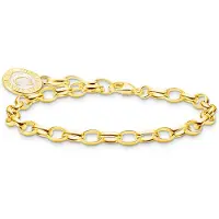 Thomas Sabo Charm Club Charmista shimmering gold pink enamel berlockarmband X0287-427-39-L15