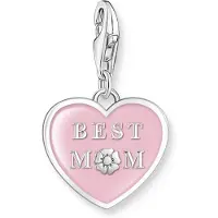 Thomas Sabo Charm Club Charmista pink heart with best mom silver berlock 2021-007-9