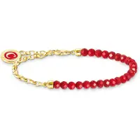 Thomas Sabo Charm Club Charmista as We kiss gold red charmarmband A2130-427-10-L17v