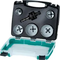 Wolfcraft 5422000 Hålsågset 6 delar 25 mm, 35 mm, 43 mm, 54 mm, 83 mm 1 set