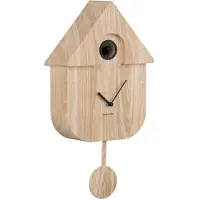 Karlsson Modern Cuckoo väggklocka light wood print KA5964WD