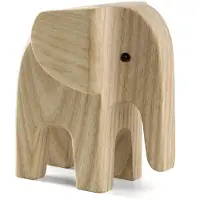 Novoform Träfigur - Baby Elephant - Natural Ash - - One Size - Dekoration