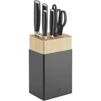 Zwilling All Star 1022597, 7-piece knife set with knife block, black/silver