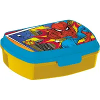 Marvel Spider-Man Matlåda - Funny Sandwich Box - 1 L - Gul/Blå - - One Size - Matlåda