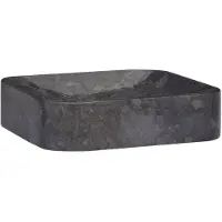 vidaXL Handfat svart 40x40x10 cm marmor