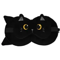 Itotal - Pillow with Sleep Mask - Black Cat