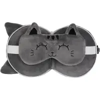Ginza.se iTotal - Pillow with Sleep Mask - Grey Cat