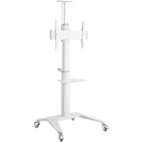 Gembird - Vagn - för TV - with caster wheels - aluminium - vit - skärmstorlek: 37-70