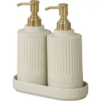 Wenko HEIDI tvåldispenser-set med stativ, 2 x 550 ml