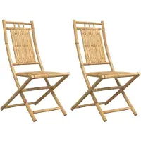 vidaXL Hopfällbara trädgårdsstolar 2 st 46x66x99 cm bambu