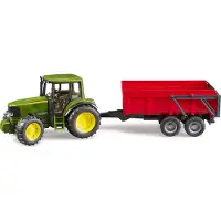 BRUDER John Deere-traktor Med Tippvagn