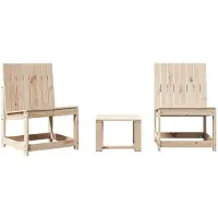 vidaXL Loungegrupp 3 delar massiv furu