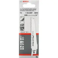 Bosch Accesorios 2608657723 Tigersågblad S 511 DF, 100 x 19 x 0,9 mm, 5-pack Sågblad, längd 100 mm 5 st
