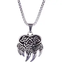 Northern Viking Jewelry Små Björnens Tass halsband NVJRS106