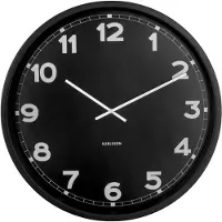Karlsson KA5848BK New Classic Large Svart väggklocka 60 cm
