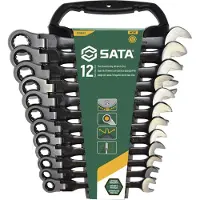 Sata Skiftnyckelset ST08033; 8-19 mm; 12 st.