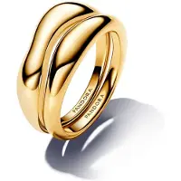 Pandora Essence Organically Shaped Stacking Rings 14k Gold-plated ring 163264C00-50