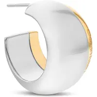 Calvin Klein Two Tone Hoop Earrings