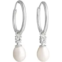 Lempikoru Moment of Joy silver hoop pärlörhängen 33 011 30 000