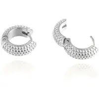 Mockberg Beaded Hoops Silver Small - Stjärnurmakarna