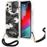 GUESS GUHCP12MKSARBK iPhone 12/12 Pro 6,1" svart/svart hårda fodral Camo Collection