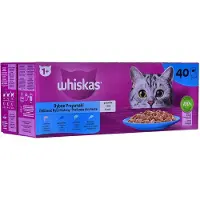 Whiskas Fish Favourites i gelé våtfoder för katter 40x85 g