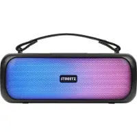 STREETZ TWS Boombox, IPX5, BT 5/AUX/USB-A, RGB-LED, svart