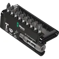 Wera Bitssats för skruvmejsel WE05057684001; Bit-Check 10 PZ Impaktor 1; 10 st.; + bitshållare