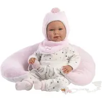 Llorens 74102 Docka baby som gråter Mimi 42 cm med roddkudde