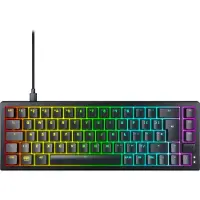 Xtrfy K5V2 - Tangentbord - 65% - compact TKL - bakgrundsbelyst - USB - QWERTY - Nordisk - tangentbrytare: MX2A Röd (hot-swappable) - svart