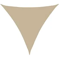 vidaXL Solsegel oxfordtyg trekantigt 4x4x4 m beige