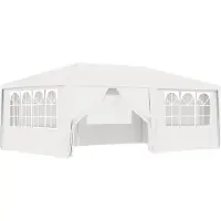 vidaXL Professionellt partytält med väggar 4x6 m vit 90 g/m²