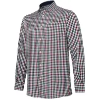 Beretta Ellis LS Shirt (Färg: White & Bordeaux Check, Storlek: Medium)