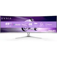 Philips Evnia 8000 49M2C8900L - OLED-monitor - spel - böjd - 49" (48.9" visbar) - 5120 x 1440 Dual Quad HD @ 144 Hz - 1000 cd/m² - 1000000:1 - Disp...