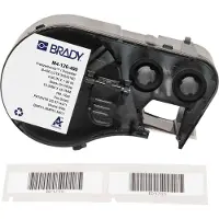 Brady M4C-1000-595-CL-BK vinyltejp | svart text - transparent tejp | 25,4mm x 6,1m (original)